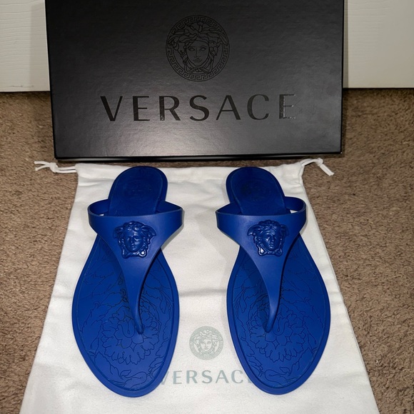 Versace Shoes Versace Blue Sandals Poshmark